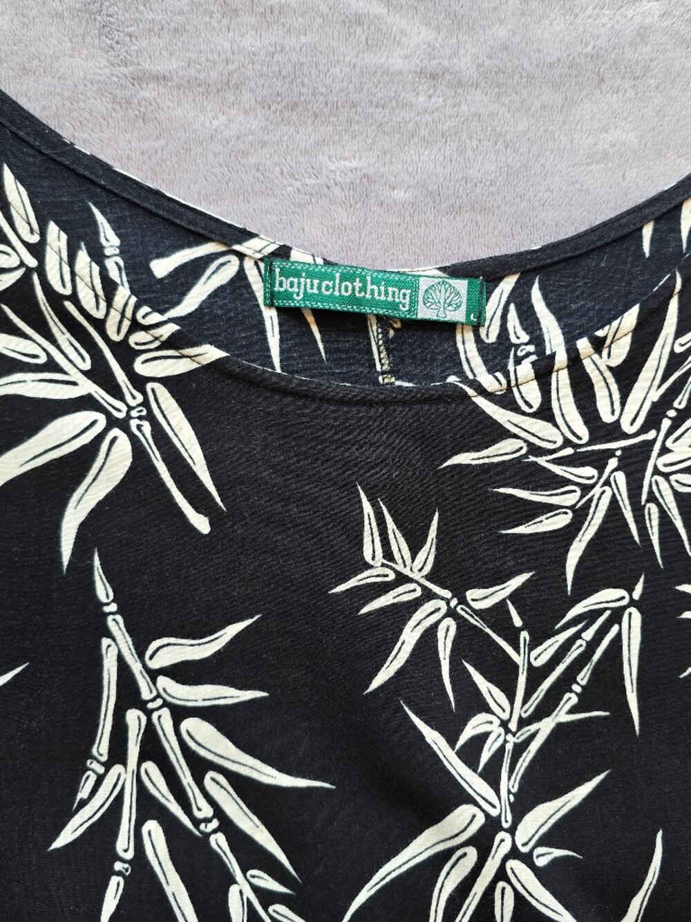 Baju Clothing sleeveless palm print motive dress large - Picture 6 of 7